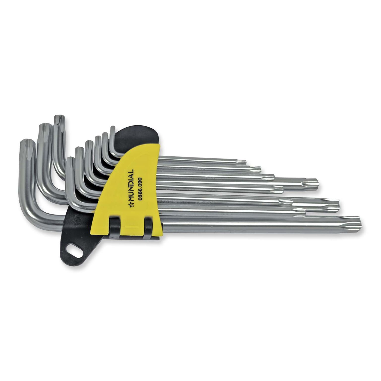 CONJUNTO 9 CHAVES TORX LONGAS COM FURO TX10 A TX50 | MUNDIAL - Image 1