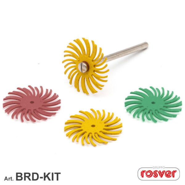KIT ESCOVA RADIAL BRISTLE COM 8 PEÇAS E SUPORTE 150 | ROSVER