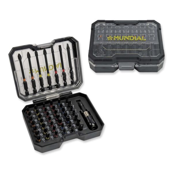 CONJUNTO 50 BITS COM PORTA-BITS DE ENGATE RÁPIDO | MUNDIAL