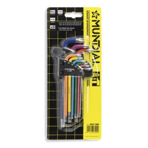 CONJUNTO 9 CHAVES TORX LONGAS MULTICOLOR TX10 A TX50 | MUNDIAL - Image 1