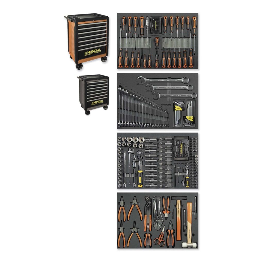 CARRO PRO INDUSTRIAL COM 257 FERRAMENTAS CINZENTO | MUNDIAL