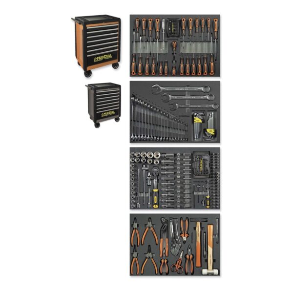 CARRO PRO INDUSTRIAL COM 257 FERRAMENTAS CINZENTO | MUNDIAL