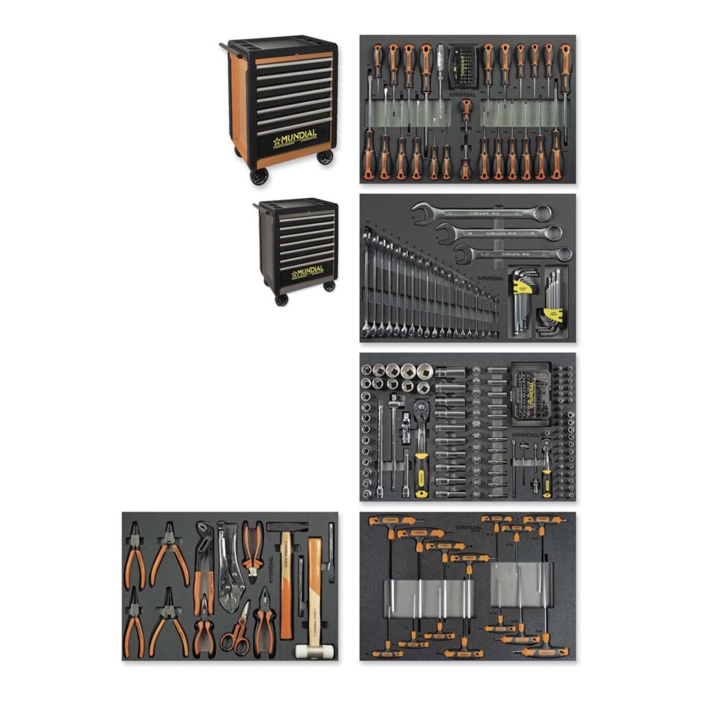 CARRO PRO INDUSTRIAL COM 271 FERRAMENTAS CINZENTO | MUNDIAL