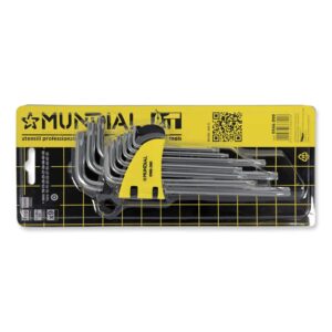 CONJUNTO 9 CHAVES TORX LONGAS COM FURO TX10 A TX50 | MUNDIAL - Image 2