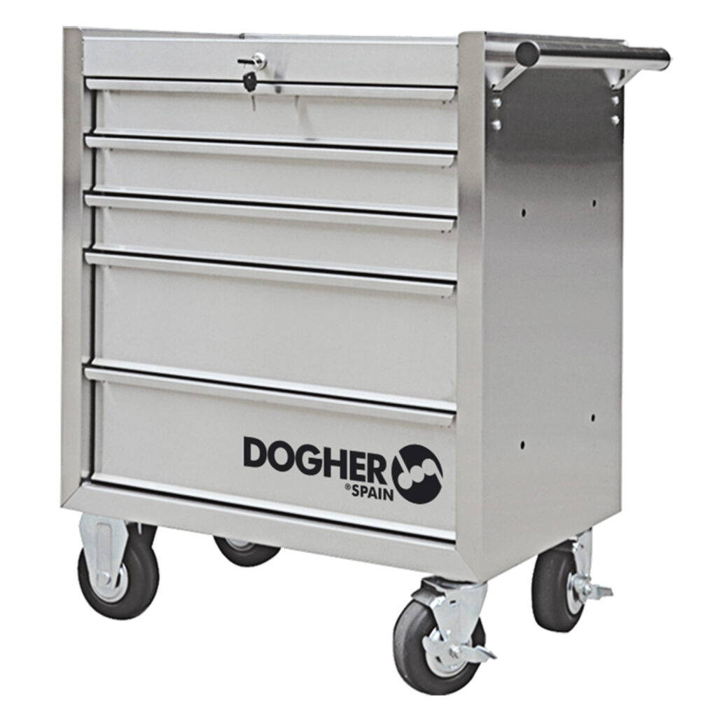 CARRO DE FERRAMENTAS EM INOX 5 GAVETAS 680X460X850 | DOGHER