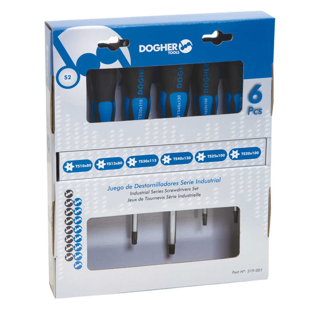 JOGO CHAVE PARAFUSOS 6 UDS TORX. IND | DOGHER