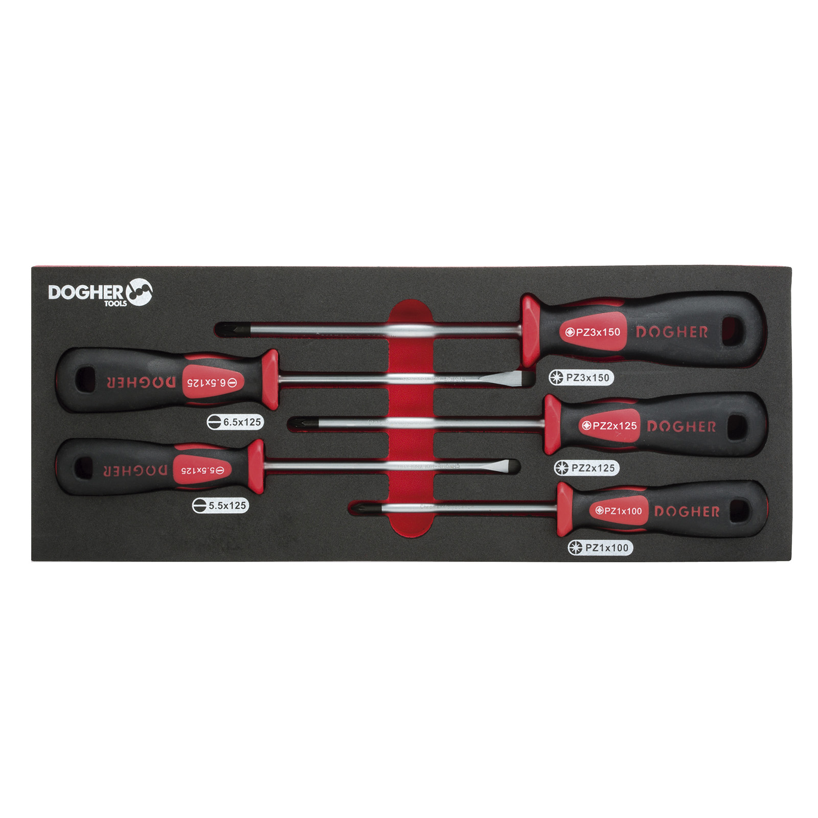 B.COMB.1/4 5 CHAVEPAR. FENDA RETA&PZ PROFISSIONAL | DOGHER - Image 1