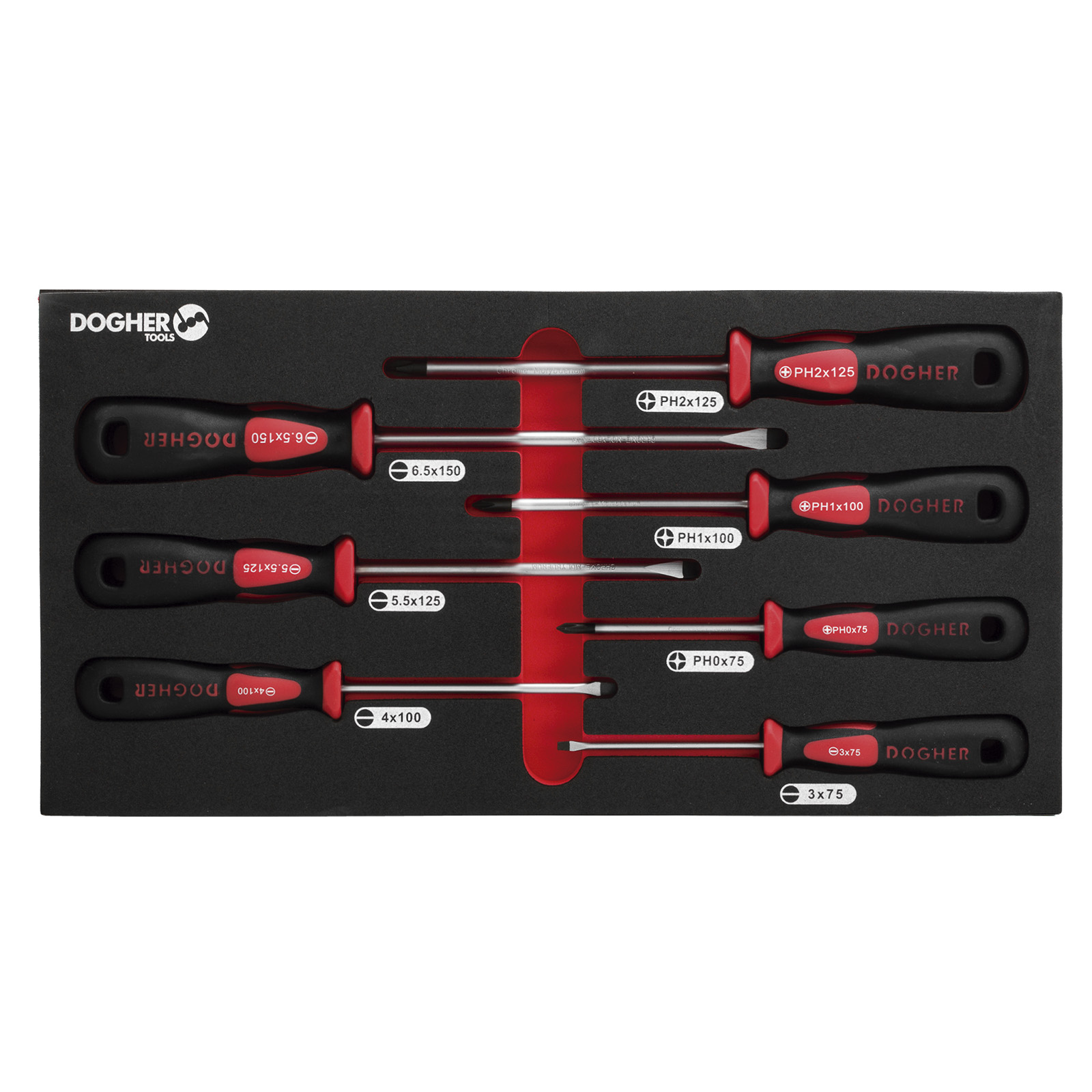 B.COMB.1/ 3 7 CHAVEPAR.FENDA RETA&PH PROFISSIONAL | DOGHER - Image 1
