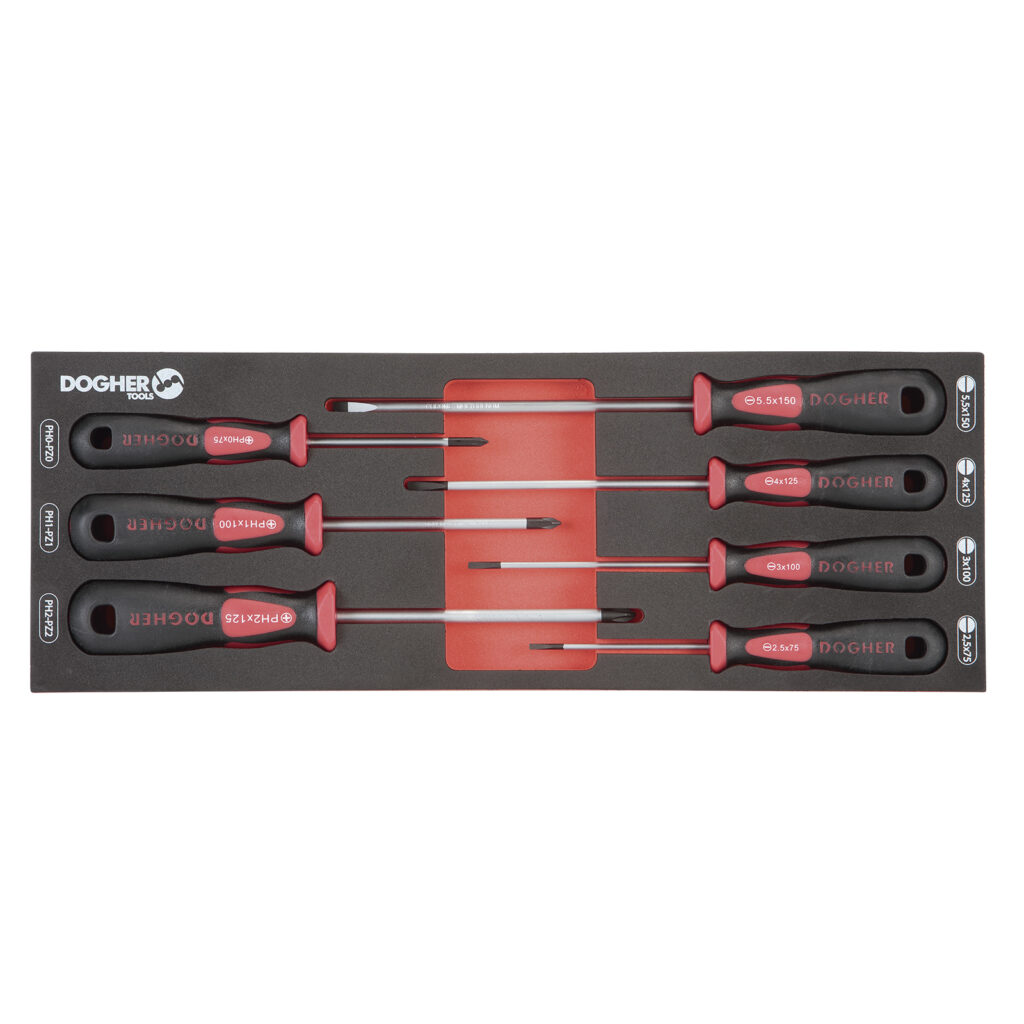 B.COMB.1/4 7 CHAVE PARAFUSOS F RETA E PZ PROFISSIONAL | DOGHER