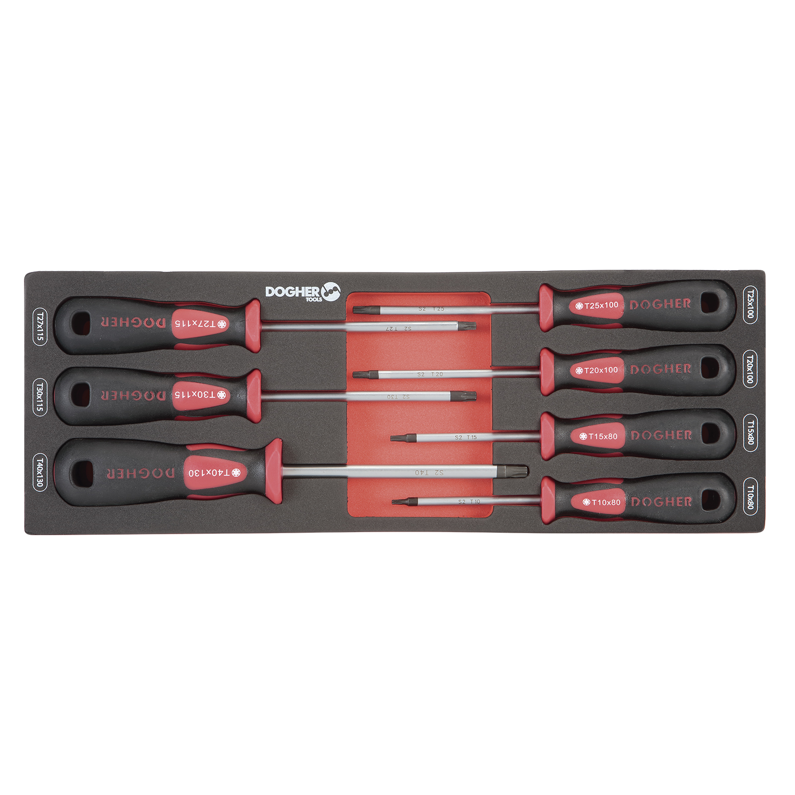 B.COMB.1/4 7 CHAVE PARAFUSO TORXSEG PROFISSIONAL | DOGHER - Image 1