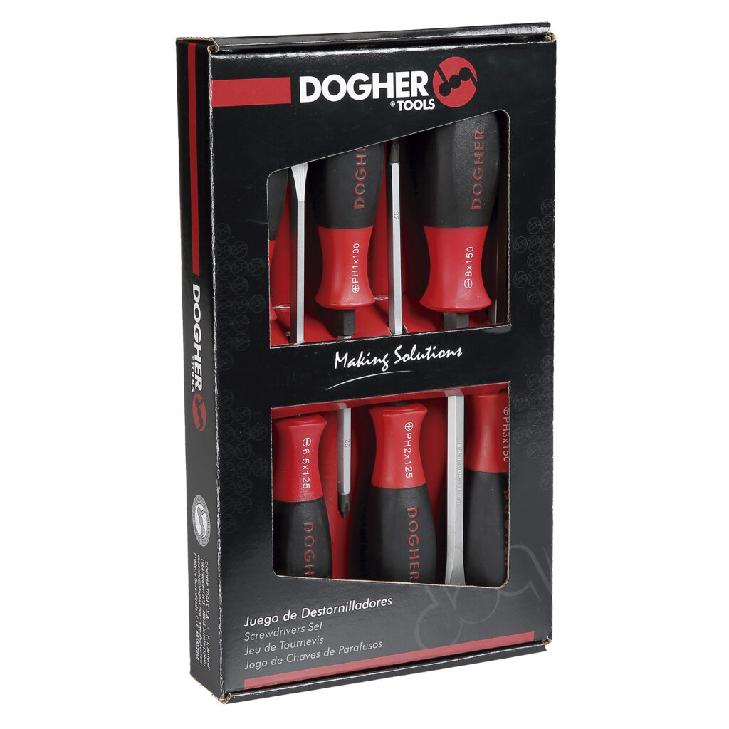 JOGO. CHAVEPARAFUSOS PANCADA CAIXA 6 PCS PL-PH | DOGHER