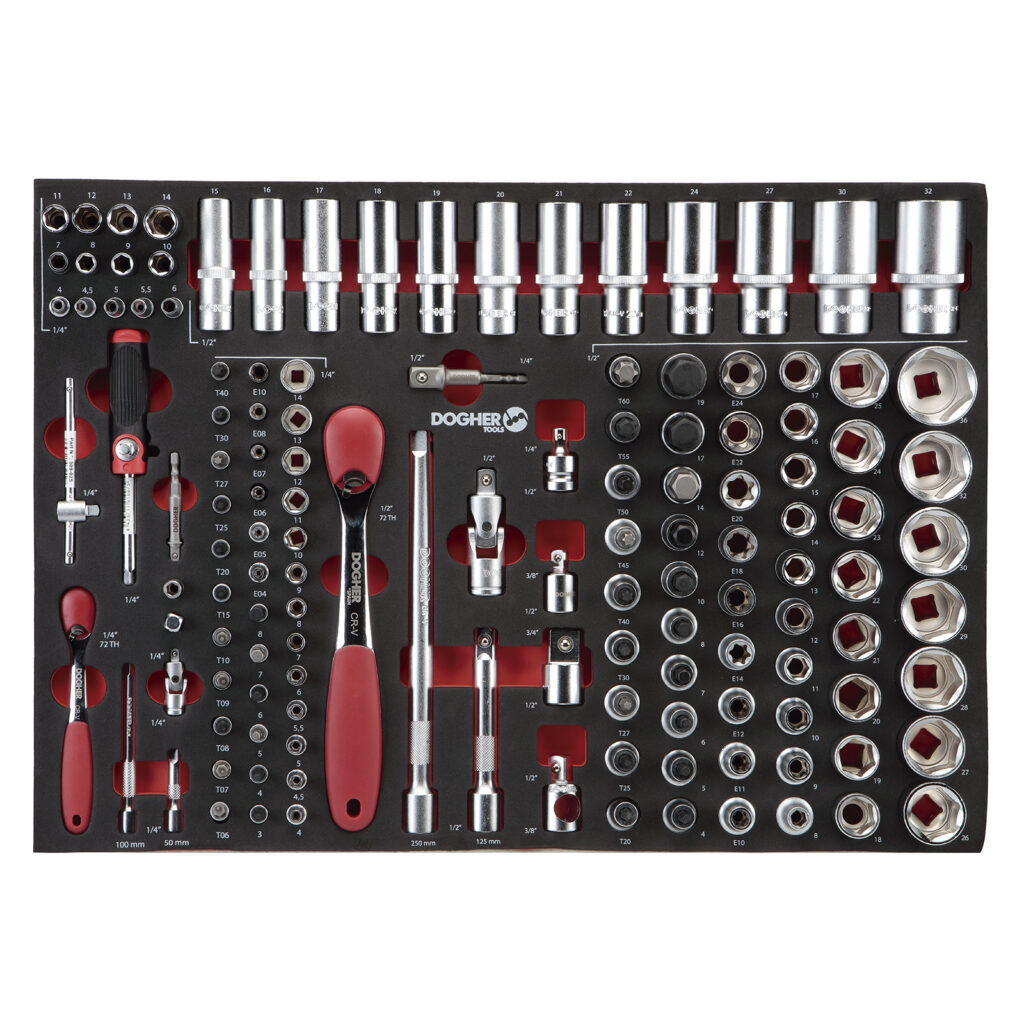 BAN.ESP CHAVE CAIXA 1/4 E 1/2 132 PCS ENTERA | DOGHER