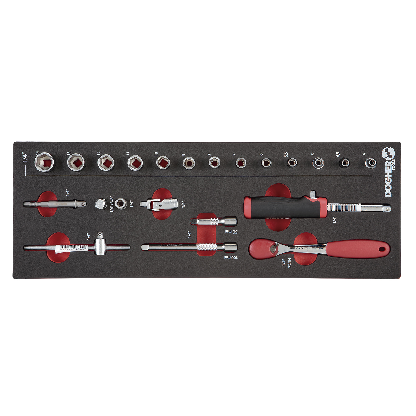 B.COMB 1/4 22 PCS CHAVE C 12 FACES E ACCES 1/4 | DOGHER - Image 1