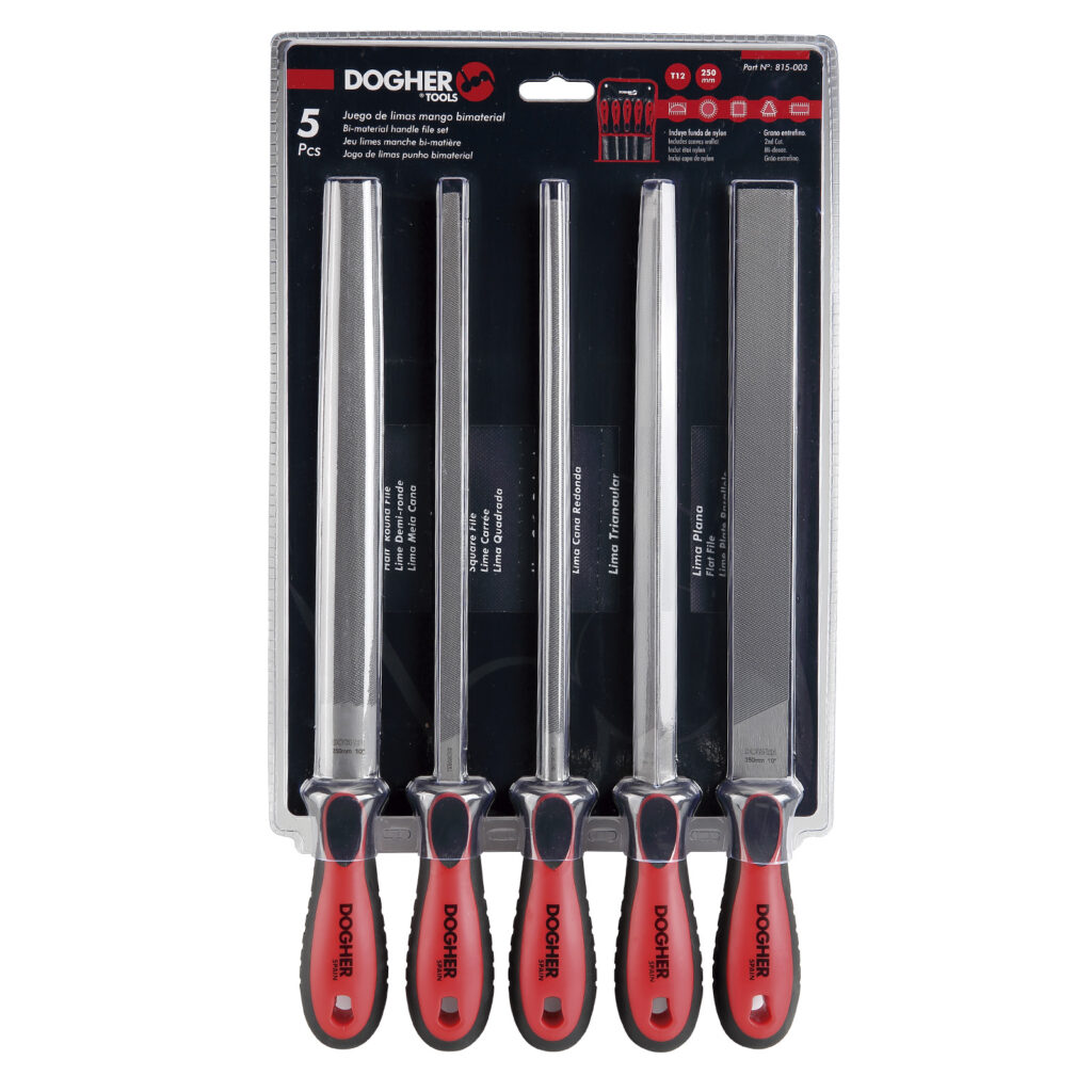 JOGO DE 5 LIMAS PUNHO BIMATERIAL 250 MM | DOGHER