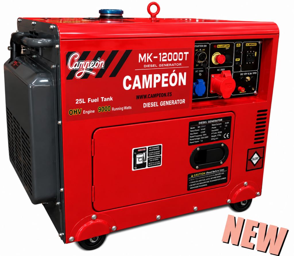 GERADOR TRIFÁSICO AVR 8.2 KVA ARRANQUE ELÉTRICO STAGE V | CAMPEON