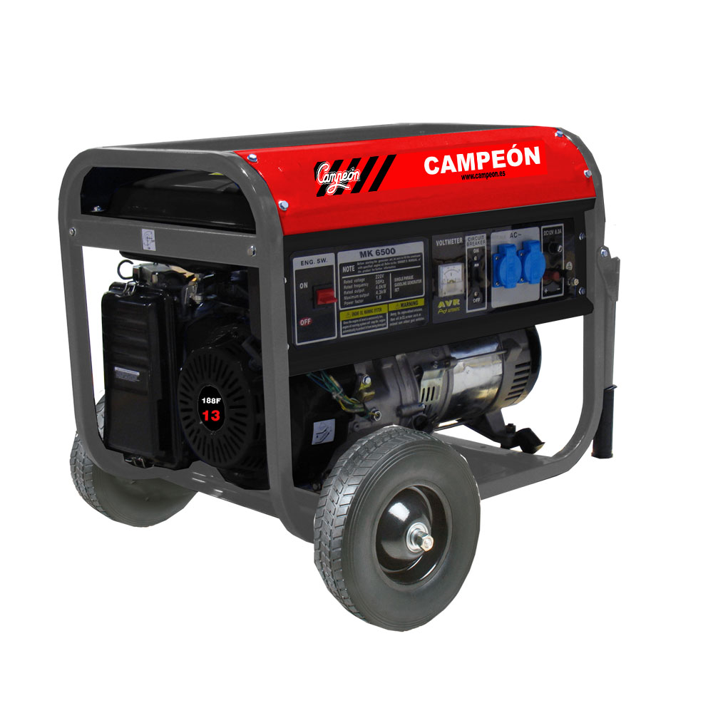 GERADOR A GASOLINA AVR 5.5 KVA | CAMPEON - Image 1