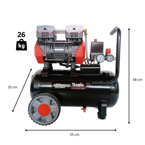 COMPRESSOR SILENCIOSO | 24 L | 2 HP | CEVIK PRO